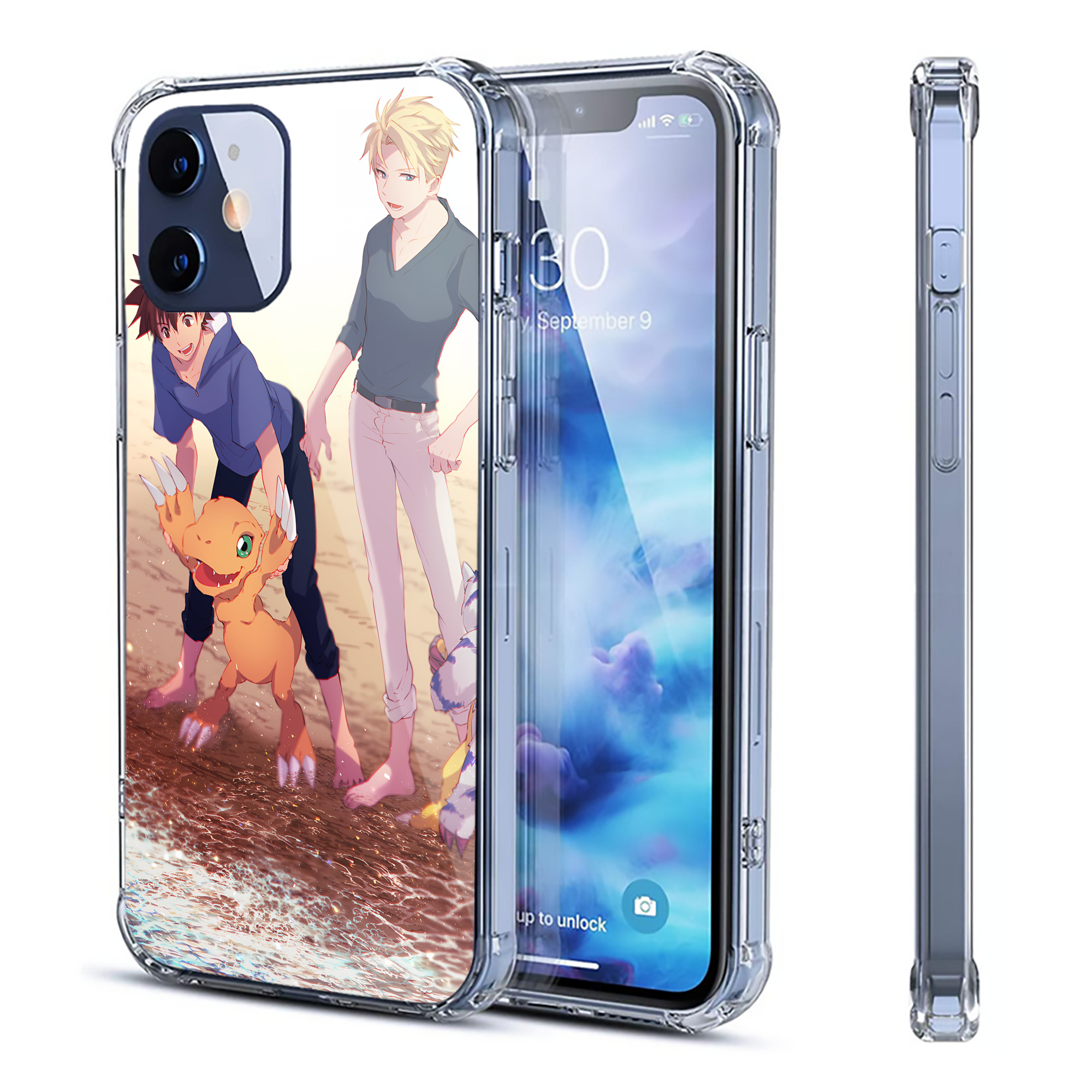 （画像用） Digimon デジタルモンスター/デジモン 【iPhone 12シリーズ対応】透明スマホケース（クリアソフトケース）